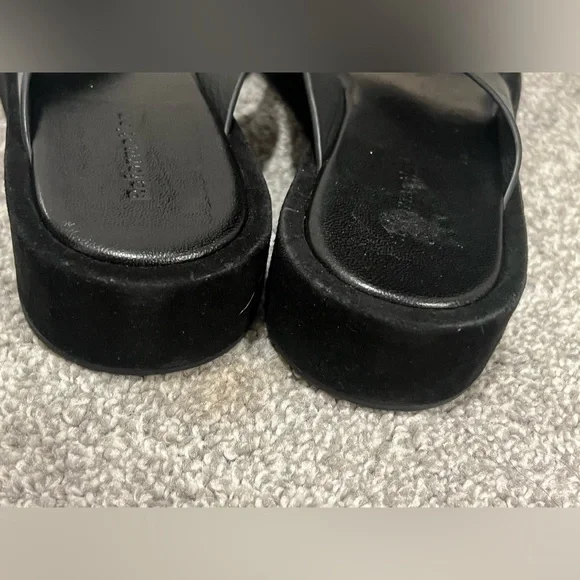 Reformation Eden Platform Thong Sandals Black Platform Size 7 - Picture 13 of 14